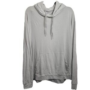 Cozy Earth Men's Bamboo Hoodie Light Grey Pullover Sweatshirt Size 3XL